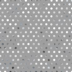 Gray Silver Foil Polkadot Background Pattern