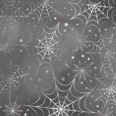Gray and Silver Foiled Spiderweb Halloween Background