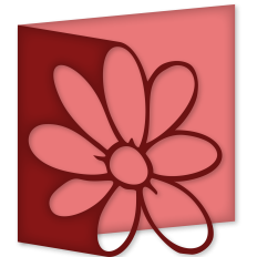 Simple 1 flower outline card