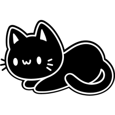 simple black cat