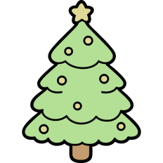 christmas tree decorated