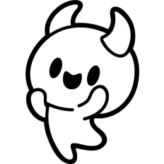 simple devil lineart