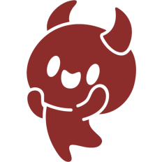happy simple devil silhouette