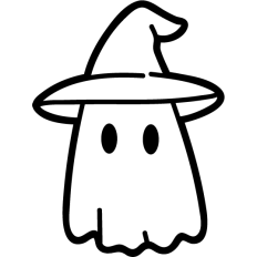 cute simple ghost lineart