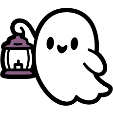 simple ghost with lantern