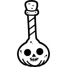 simple pumpkin vial lineart