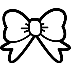 simple bow lineart