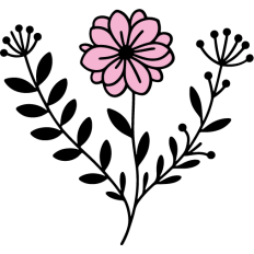 simple pink spring flowers