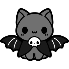 cute simple vampire cat