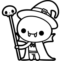cute simple vampire lineart