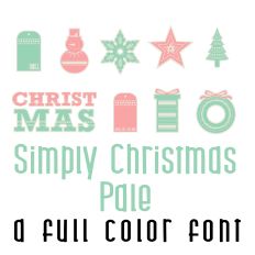 Simply Christmas Pale Full Color Font