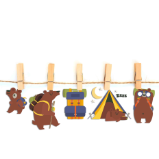 Honey Bear Goes Hiking Stickers