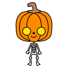 Pumpkin Head Skeleton