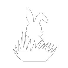 EASTER BUNNY | BUNNY IN GRASS SVG