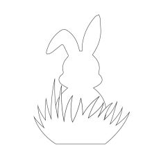EASTER BUNNY | BUNNY IN GRASS SVG