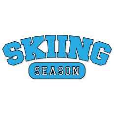 Skiing Season Arched Winter Word Art