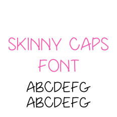 Skinny Caps Font, Handwritten Sans Serif Font