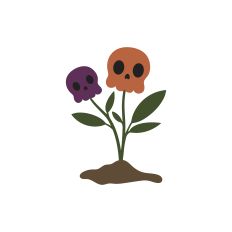 skull flowers