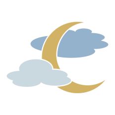 Moon and clouds
