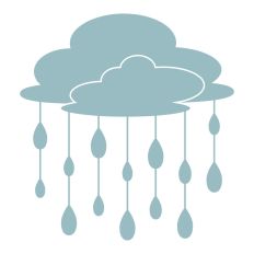 Rainy clouds nursery decor