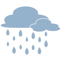 Rainy clouds nursery decor