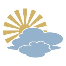 Sun and clouds nursery decoration