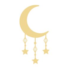 Moon with stars
