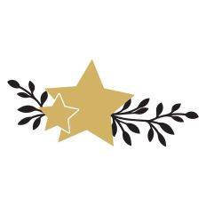 Stars with leaves autumn decor