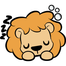 cute sleeping lion