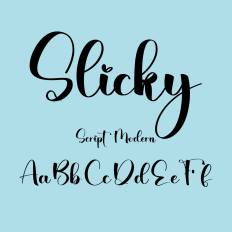 Slicky Script Font