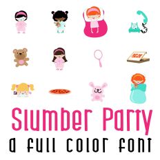 Slumber Party Full Color Font