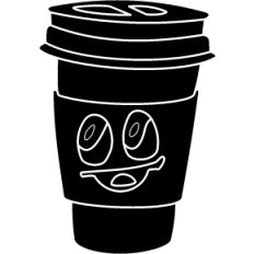 Smiling To-Go Cup Silhouette