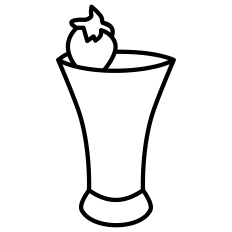 Strawberry Smoothie Outline