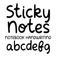 BFC Sticky Notes Notebook Planner Font