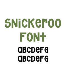 Snickeroo Font, Bold Sans Serif Font