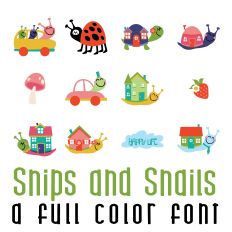 Snips and Snails Full Color Font