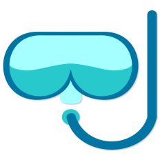 Snorkeling Gear, Snorkel and Mask, Beach and Pool Toy