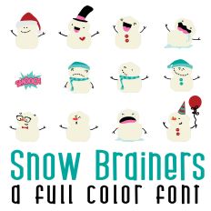 Snow Brainers Full Color Font