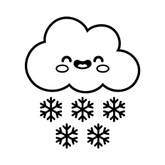 Cute Snow SVG | Weather Clipart | Designs for Silhouette