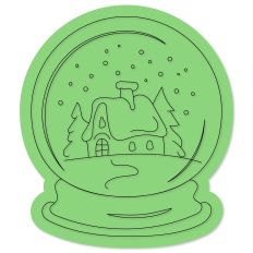 Snow Globe Winter Scene Sketch