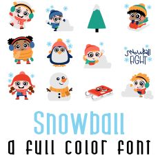 Snowball Full Color Font