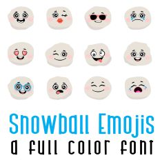 Snowball Emojis Full Color Font