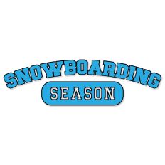 Snowboarding Season Arched Winter Word Art