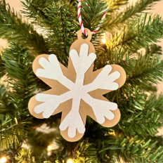 Snowflake Cookie Paper Christmas Ornament Gift Tag