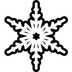simple snowflake lineart