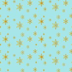 Sparkle Christmas-Gold Snowflake-Aqua