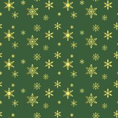 Sparkle Christmas-Gold Snowflake-Dk Green