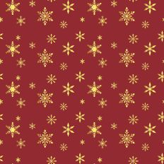 Sparkle Christmas-Gold Snowflake-Dk Red
