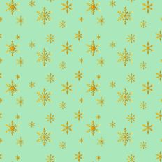 Sparkle Christmas—Gold Snowflake - Mint