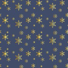 Sparkle Christmas—Gold Snowflake - Navy
